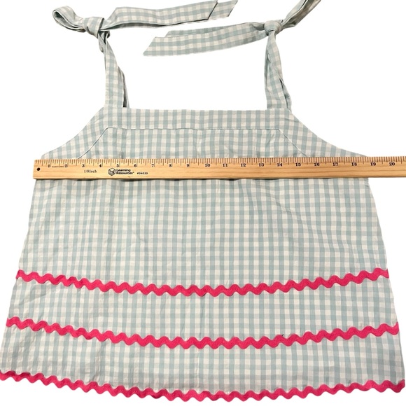 TCEC Blue Gingham & Pink Ric Rac Short Set - Size Large - Picture 5 of 14